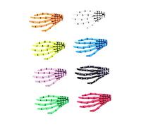 Ipetboom 8pcs Halloween Skeleton Hand Hairpins Spooky Ghost Claw Hair Accessories for Vibrant Colors Including Fluorescent Orange Pink Green White Black for Halloween Parties and Costume