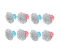 Ipetboom 8pcs Handle Steel Wire Ball Brush Plastic Handle Kitchen Scouring Pad Scrubber Sturdy Stainless Steel Suitable for Dishes Pans Sinks Random Colour