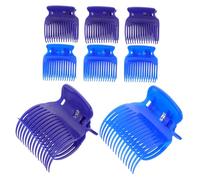 Ipetboom 8pcs Heated Roller Clips Hair Curler Jaw Claw Clips for Medium and Short Hair Sectioning Clamps in Blue and Purple