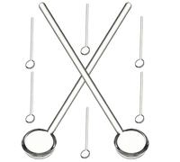 Ipetboom 8Pcs High Borosilicate Mini Glass Coffee Spoons 2.5X12Cm Reusable Multi-Function Espresso Teaspoons for Home Coffee Mixing and Dessert Serving