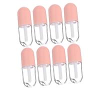 Ipetboom 8pcs Lip Gloss Tube Tins Empty Lip Oil Container Candy Lip Gloss Containers Conditioner Balm Liner Juicy Mason Jars with Lids Toothpaste Kit Glowy Palette Stain Pink Plastic Pp