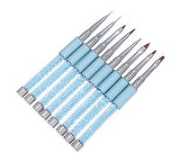 Ipetboom 8pcs Nail Art Brush Set Handle Nail Liner Pens and Lightweight for Gel Polish