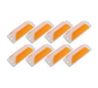 Ipetboom 8pcs Reflective Driveway Markers Posts, Rectangle Highway Road Reflectors for Garage and Pedestrian Guidance, Street Warning Panels for Safety and Traffic Control