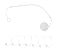 Ipetboom 8Pcs Retractable Spring Pen Lanyard with 30Cm Elastic Stylus Cord, 8Mm Silicone Ring and Holder, Anti-Lose Tether for Drawing Pens and Tablet Stylus Use