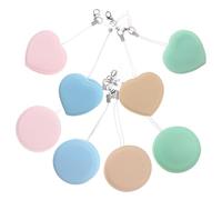 Ipetboom 8pcs Reusable Phone Screen Wipes Gentle Electronic Screen Cleaner for Mobile Devices Glasses and Lenses Convenient Pendant Design Soft Washable Material Round and Heart Shapes