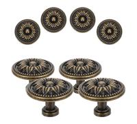 Ipetboom 8pcs Round Cabinet Door Knobs 35x26mm Zinc Alloy Single Hole Drawer Handles Kitchen Cabinet Hardware Furniture Pulls for Wardrobe Bedroom Dresser