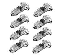 Ipetboom 8pcs Type Pin Wire Connector Quick Solderless Terminal for Vehicle Electrical Wiring Transparent Compact Design for Fast Safe Installation Cars Audio LED Strips