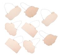 Ipetboom 8pcs Unfinished Wooden Hanging Plaques with Rope Natural Solid Wood Sign Boards for DIY Crafts Blank Rectangle Wood Signs for Wall Decor Hand Lettering Painting Office and Event