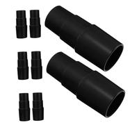 Ipetboom 8pcs Vacuum Cleaner Hose Adapter Kit Black Compatible with Multiple Brands Secure Connection Flexible Attachment Converter for Enhanced Cleaning Versatility