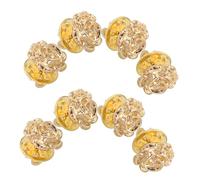 Ipetboom 8pcs Vintage Rose Flower Brooch Pins Set, Gold Alloy Floral Lapel Pins for Jackets, Backpacks, Jeans, Women’s Retro Jewelry Accessories for Daily Wear and Parties