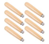 Ipetboom 8pcs Wooden File Handles Replacement 3mm D-Shaped Inner Hole, Wood Handle Grip Set for Home DIY Tool Accessories and Hand Files Crafting