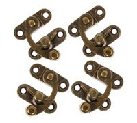 Ipetboom 8pcs Zinc Alloy Bull Horn Clasp Latch Retro Decorative Hasps for Wooden Boxes Cabinets Toolboxes Left Right Lock Hooks with Scratch-Resistant Finish