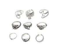 Ipetboom 9pcs Adjustable Open Animal Finger Rings Vintage Alloy Jewelry Creative Design for Women Suitable for Work Shopping and Daily Wear