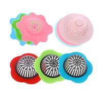 Ipetboom 9pcs Kitchen Sink Filter Plastic Basket Set, Captures Food and Waste Efficiently, Assorted Colours and Assorted Style, Practical Drain Strainer for Home Color Assorted style