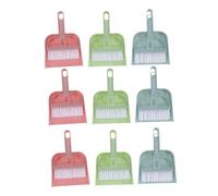 Ipetboom 9pcs Small Dustpan and Brush Set with Soft Bristles Portable Mini Broom for Desk Keyboard Car and Pet Nest Precision Sweeping Tool Compact Tabletop Crumb Sweeper