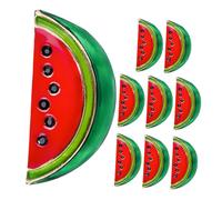 Ipetboom 9pcs Watermelon Lapel Pins Fruit-shaped Enamel Brooches Alloy Summer Jewelry Accessories for Jackets Bags Women Luau Party Favors Stocking Stuffers