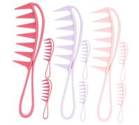 Ipetboom 9pcs Wide Tooth Detangling Comb Retro Big Back Hair Styling for Men Women Plastic Curling Comb