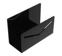 Ipetboom Acrylic Mail Organizer Rack with Rounded Corners in Black for Office and School, Desktop File Organiser and Envelope Holder to Neatly Organize Files and Letters