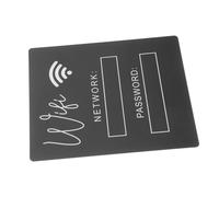 Ipetboom Acrylic Wifi Password Sign Black Unfinished DIY Home Office Guest Room Wifi Board Password Reminder Decorative Display for Convenient Network Access