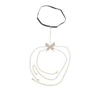 Ipetboom Adjustable Elastic Rhinestone Butterfly Leg Chain for Women Glittering Body Jewelry with Sparkling Butterfly Accents Comfortable Stretch Thigh Accessory for Festivals Parties and