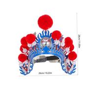 Ipetboom Adjustable Peking Opera Hat Traditional Chinese Costume Headdress for Men and Women Comfortable Stage Performance Party Festival Headwear with Strap