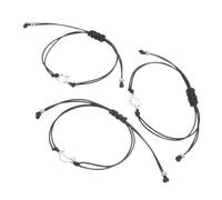 Ipetboom Adjustable Sun Moon Star Friendship Bracelets Delicate Craftsmanship 3pcs Alloy and Wax String Material for Women Present for Friends on Special Occasions