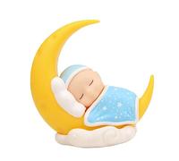 Ipetboom Adorable Moon Figurine Cake Topper DIY Desktop Adornment for Home Decor for Party Decorations and Photo Props Landscape Decoration