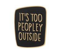 Ipetboom Alloy Denim Badge Brooch Black White Enamel Pin Creative Anxiety Symbol Party Clothes Accessory for Unisex Random Color