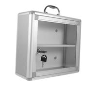 Ipetboom Aluminum Alloy Portable Locking Medicine Box Small Wall-Mounted Emergency Storage Case Household Lockable Organizer for Community and Home Use