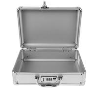 Ipetboom Aluminum Briefcase, Aluminum Alloy Tool Box Hard Case Multifunction Hard Storage Case Password Medicine Chest Metal Toolbox Cash Carrying Organizer