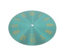 Ipetboom Aluminum Round Clock Face Replacement with Roman Numerals Quartz Dial Panel for DIY Wall Clocks Compatible with Standard Mechanisms Bold Visibility for Home and Office Decor