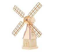 Ipetboom American Country Style Windmill Model for Home Decor Realistic White Netherlands Ornament Indoor Desktop Decoration Gift for Family and Friends