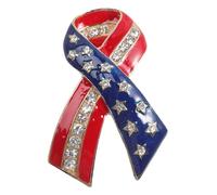 Ipetboom American Flag Brooch Pin Alloy Independence Day Decoration Fashionable Clothes Accessory for Patriotism National Pride Decor