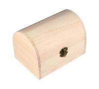 Ipetboom Arched Unfinished Wooden DIY Lock Box 16x12.2x11.5cm, Multi-function Wood Case for Craft Storage, Clay Model Gifting Box Suitable for Home