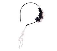 Ipetboom Artificial Pearl Tassel Hairband with Detachable Fake Earrings Elegant Decorative Headband for Women Daily Wear and Festival Gift Accessory
