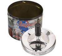 Ipetboom Automatic Extinguishing Ashtray Portable Metal round Creative Decorative Smokeless Cigarette Ashtray for Desktop Souvenir from Uk