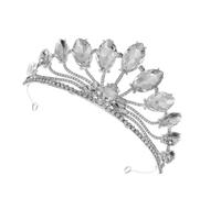 Ipetboom Baroque Crown Tiara for Women 18th Birthday Rhinestone Decor Elegant Design Alloy Headdress for Princess and Bride for Parties and Special Occasions