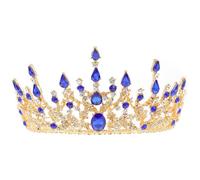 Ipetboom Baroque Style Bridal Crown Headpiece Rhinestone Wedding Hair Accessory for Brides Bridesmaids Party Birthday Celebration