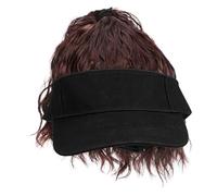 Ipetboom Baseball Cap Wig Ponytail Extensions Outdoor Hat Wig Fake Ponytail Cap with Hair Extensions Dark Brown High Temperature Wire