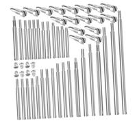 Ipetboom Bassoon Repair Accessories Set Including Screws Threaded Rods and Grooved Blocks Metal Parts for Wind Instruments Easy to Replace and Extend the Life of Your Bassoon