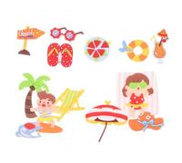 Ipetboom Beach Theme Birthday Cake Topper with Vibrant Ocean Colors Lightweight Cake Ornaments for Birthday Party Shower and Summer Events Easy to Insert