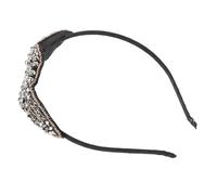 Ipetboom Beaded Rhinestone Headband Retro Ethnic Handmade Elegant Portable Hair Accessory for Adult Ladies Holiday Ceremonies No Head Ache Feature