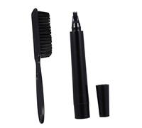 Ipetboom Beard Pen Waterproof Beard Filler Pen Kit Brush for Men Lightweight Mustache Grooming Set for Home Travel (Black)