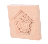 Ipetboom Beech Wood Christmas Cookie Molds Carved Wooden Biscuit Embossing Stamps for Holiday Baking DIY Cookie Stamp Tool Baking Enthusiasts