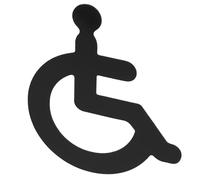 Ipetboom Black Acrylic Disabled Wheelchair Sign Lightweight Large Visible Sl inish Delicate Look for Public Buildings and Gym