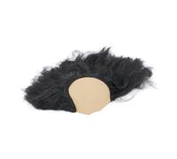 Ipetboom Black Bald Wig Funny Old Lady Wigs for Masquerade Halloween Costume Mask Suitable for Fancy Dress and Parties