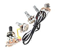 Ipetboom Black Hat Rocker Switch B500k Guitar Wiring Harness Potentiometer Harness Replacement for Guitar Parts