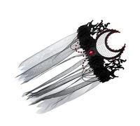 Ipetboom Black Mesh Gothic Crown Headdress for Halloween Costume Devil Witch Tiara Hair Accessory for Women Comfortable and Durable Headpiece for Cosplay Theme Parties and Stage