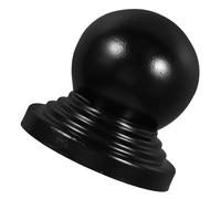 Ipetboom Black Metal Ball Fence Post Caps Decorative Protective Covers for Metal Railings and Gate Posts Black Spherical for Farmhouse Style Lawn and Stair Accents
