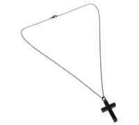 Ipetboom Black Stainless Steel Cross Urn Pendant for Ashes Openable Cremation Necklace Memorial Jewelry for Human and Pet Keepsake Comfortable Polished Surface Thoughtful Grief Gift